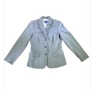J McLaughlin Gray Wool Cashmere Blend Blazer Jacket Women Size 6